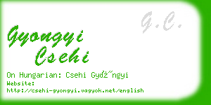 gyongyi csehi business card